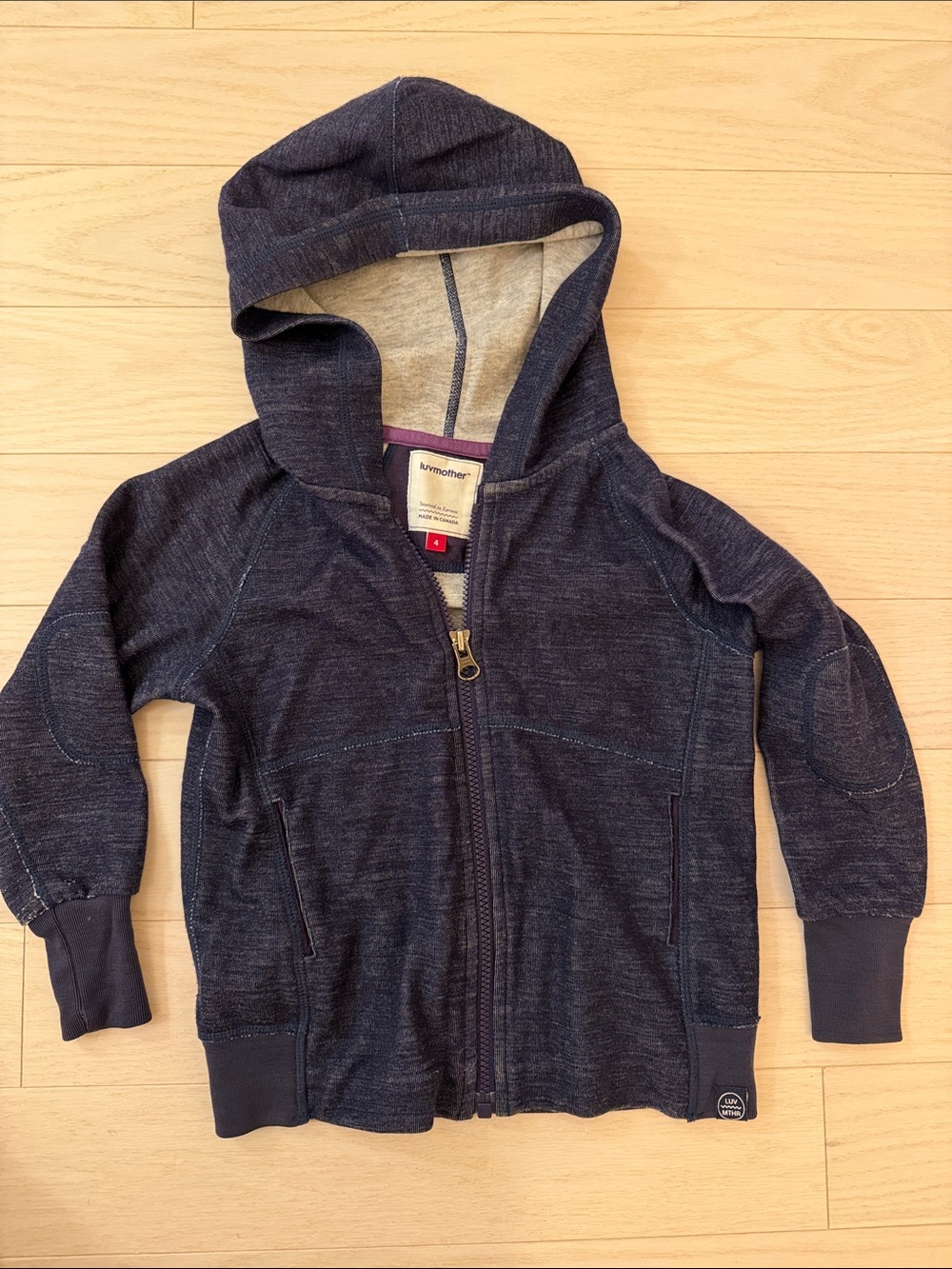 Kids Navy Full-Zip Hooded Sweatshirt - unbranded